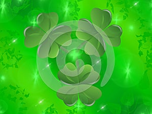 `Lucky`` flowers in a bright green background