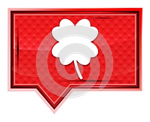 Lucky four leaf clover icon misty rose pink banner button