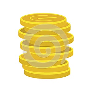 Lucky gold coin icon