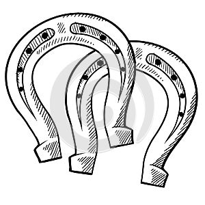 Lucky horseshoes drawing