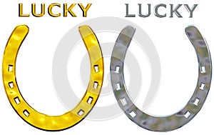 Lucky Horseshoes in Gold and Silver