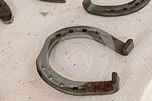 Lucky horseshoes icons nail holes