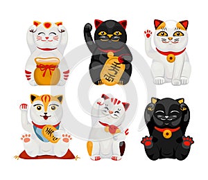 Lucky Japanese Cat Set
