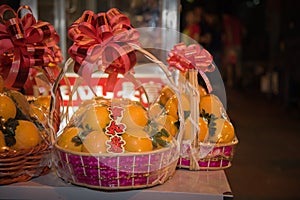 Lucky orange basket gift