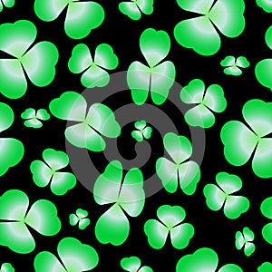 Lucky seamless pattern of irish clover photo