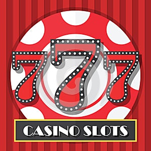 Lucky Seven Casino Slot Machine Background, Icon