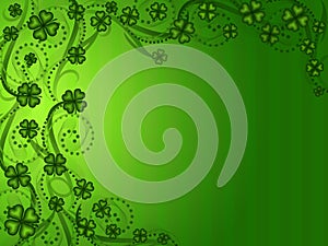 Lucky Shamrock Four Leaf Clover Background