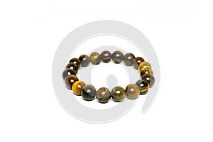 Lucky stone bracelet made from tiger `s eyes stone.