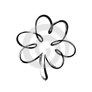 Lucky three leaf clover icon design.