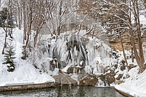 The Lucky waterfall in Slovakia at winter season