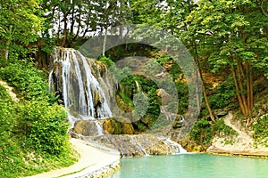 Lucky waterfall, a village with well-known SPA, travertine fields and indispensable