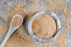 Lucuma Powder In Marble Bowl