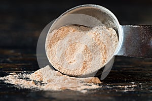 Lucuma Powder Spilled from a Teaspoon