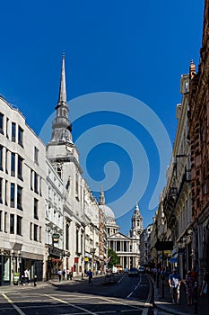 Ludgate hill street in London, UK