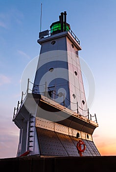 Ludington Light at Sundown