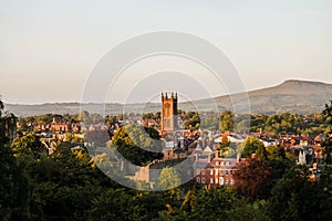 Ludlow in Shropshire from Whitcliffe Common
