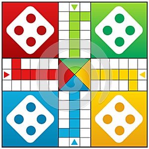 Ludo game vector illustration design