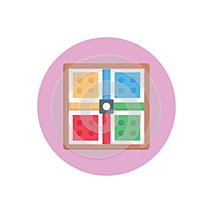 Ludo vector flat colour icon