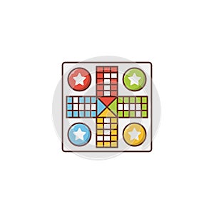 Ludo vector flat colour icon