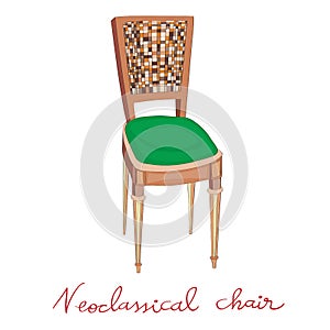 Beautiful Louis XVI neoclassical chair photo