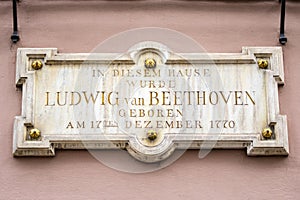 Ludwig van Beethoven Birthplace in Bonn, Germany