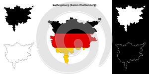 Ludwigsburg outline map photo