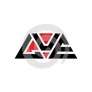 LUE triangle letter logo design with triangle shape. LUE triangle logo design monogram. LUE triangle vector logo template with red