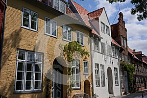 Luebeck, Germany - July 20, 2021 - The old town centre and the district termed the Innenstadt photo