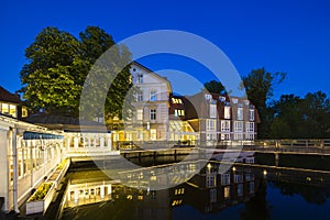 Lueneburg Ilmenau and Old Town At Night