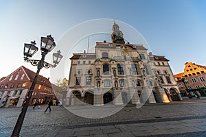 Lueneburg old city hall and lantern