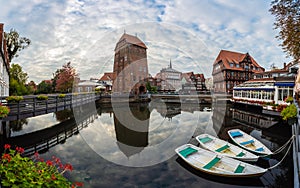 Lueneburg old city and Stint harbour