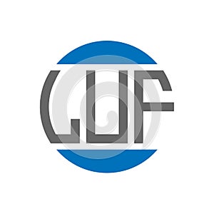 LUF letter logo design on white background. LUF creative initials circle logo concept. LUF letter design
