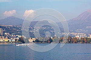 Lugano city and lake