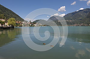 Lugano lake view from Riva San Vitale village