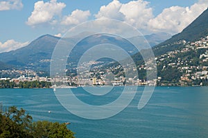 Lugano view from the lake