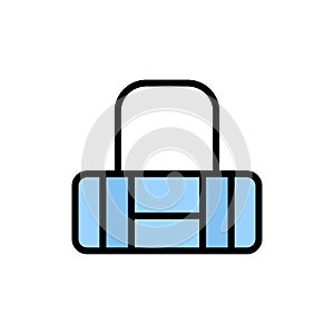 Luggage 2 colored line icon. Simple colored element illustration. Luggage concept outline symbol design from Bag set