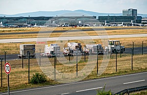 Luggage airport loading and unloading Luggage for passengers.