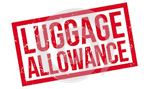 Luggage Allowance rubber stamp