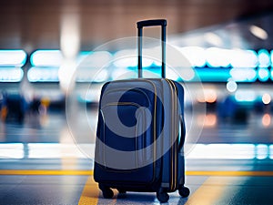 luggage bag in an airport terminal