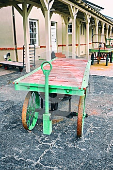 Luggage Carts at Train Depot