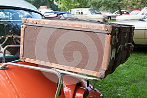 Luggage on classic car