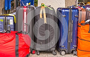 Luggage consisting of large suitcases rucksacks and travel bag