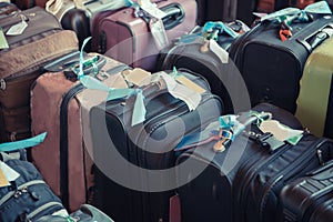 Luggage consisting of large suitcases rucksacks and travel bag