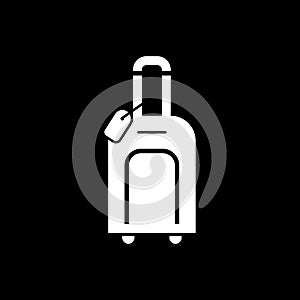 Luggage icon simple flat style vector illustration. Baggage symbol