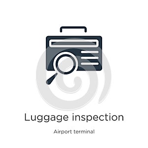 Luggage inspection icon vector. Trendy flat luggage inspection icon from airport terminal collection isolated on white background