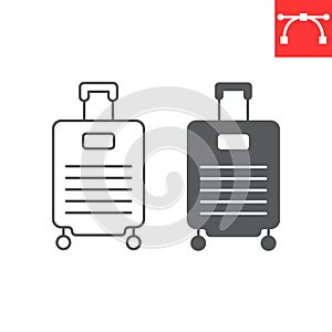 Luggage line and glyph icon