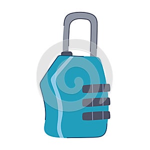 luggage travel lock cartoon vector illustration