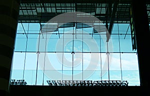 Luggage trolleys and window