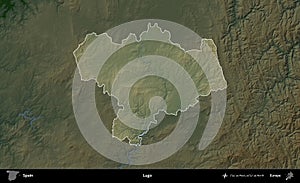 Lugo highlighted, Spain. Physical