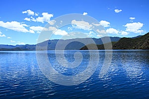 Lugu lake scenic in Nisai Village viewing platform